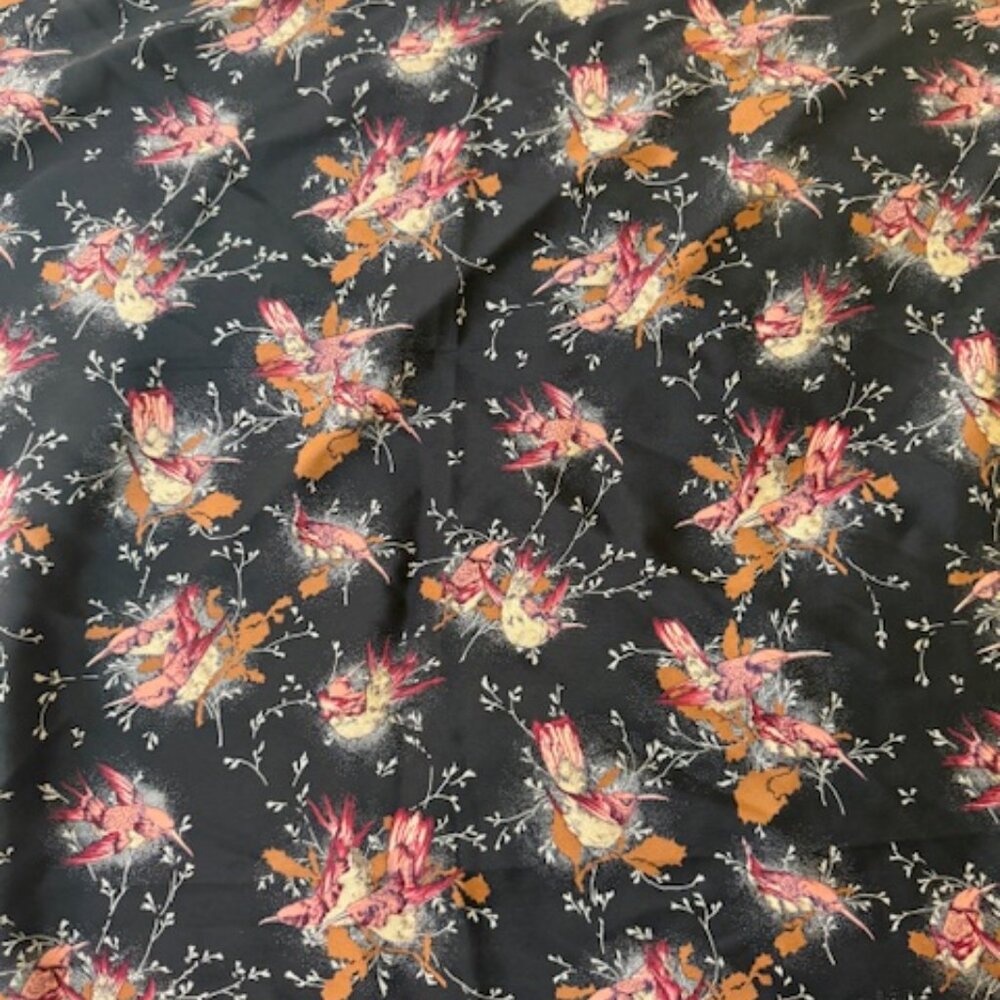 vintage gucci hummingbirds pattern print scarf - Picture 4 of 6